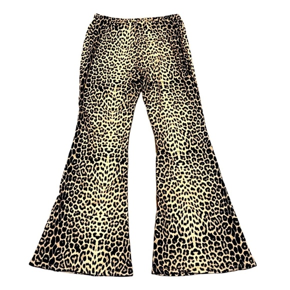NWT! Large Timeless Leopard Lux Print Flared Bottoms - Picture 2 of 10